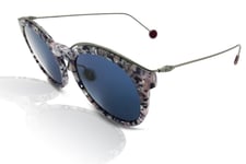 Dior DiorBlossom Women's Sunglasses GKR/KU Pattern Violet/Ruthenium/Blue