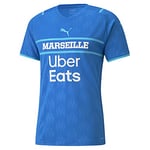 PUMA Om 3rd Shirt Réplique avec le logo du sponsor, T-shirt Homme Bleu (Electric Blue Lemonade-blue Atoll) Taille XXL
