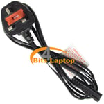 2m Extra Long New C7 Fig8 UK 2 Pin For Laptop TV LCD Mains Power Lead Cable Cord