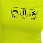 Kruskis Sleep Eat And Bike Short Sleeve T-shirt Grönt M Kvinna