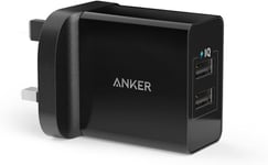 Anker USB Charger 4.8A/24W 2-Port USB Wall Charger and PowerIQ Technology for X