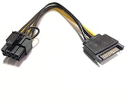 Joysong 1 câble adaptateur d'alimentation SATA 15 broches mâle vers 8 broches PCI-Express femelle 6 broches pour disque dur