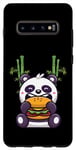Coque pour Galaxy S10+ Panda amusant pour les amateurs de hamburger pour hommes, femmes, enfants Cheeseburger