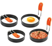 Äggring / omelettform 4-pack rostfritt stål/silikon