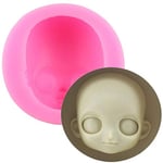 LIANLI Baby Face Silicone Molds Chocolate Polymer Clay Craft Mold Dolls Face Fondant Cake Decorating Tools Candy Clay Soap Resin Moulds (Color : CE259)