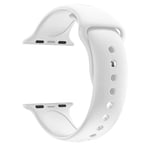 Bracelet compatible apple watch 38mm 40mm 41mm Serie 8 7 6 5 4 3 2 1 SE - Taille S - Silicone Blanc Souple remplacement bracelet montre connectée Phonillico®