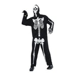 Skeletdragt i voksenstørrelse til udklædning til halloween og karneval