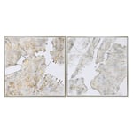 Maleri Home ESPRIT By Loft 102 x 4,5 x 102 cm (2 enheder)