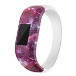 Garmin Vivofit JR pattern printing watch band - Size: L - Red Galaxy