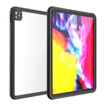 YiMi IP68 Waterproof Case for iPad Pro 12.9 inch 2020, Heavy Duty Outdoor Rugged Full Sealed Underwater Case Built-in Screen Protector Anti-Fall Anti-Scratch Full Body Protection case (Black)