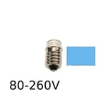 Blå LED signallampa T14x30 5lm E14 0,4W 80-260V