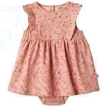 Wheat Vianna Mönstrad Bodyklänning Rosette Flowers | Rosa | 68 cm
