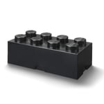 Brique de rangement LEGO 8 plots, Boîte de rangement empilable, 12 l, noir