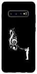 Coque pour Galaxy S10+ Clarinette Instrument Player Note de Musique Clarinettiste