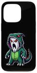 Costume de fantôme portant un dinosaure pour Halloween Cosplay T-Rex Coque pour iPhone 13 Pro