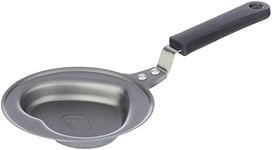 Ibili Frying pan with Heart Shape 12 cm, Aluminium, Black, 12 x 12 x 6 cm