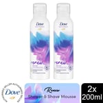 Dove Bath Therapy Shower & Shave Mousse 15Minutes Self-care for Your Body, 200ml