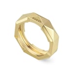 Gucci Link to Love 18ct Yellow Gold 6mm Studded Ring D - R