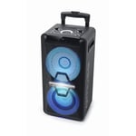 Enceinte - Muse M-1920DJ - avec Batterie, 300 W, CD, Bluetooth et Effets Lumineux (USB, AUX, Télécommande) Noir