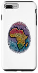 Coque pour iPhone 7 Plus/8 Plus T-shirt Afrique DNA Drapeau Pouce Empreintes Digitales Racines Fier