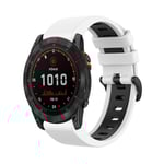 Garmin Tactix 7 Tvåfärgat Klockarmband i Silikon - Vit / Svart