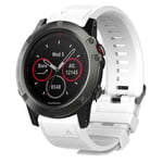 Garmin Forerunner 935 / Fenix 5 / 5 Plus silicone watch band - White