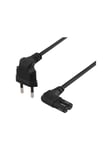 Deltaco - power cable - Europlug to power IEC 60320 C7 - 3 m