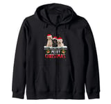 Merry Christmas Labrador Retriever Tshirt Mens Womens Kids Zip Hoodie