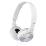 Sony ZX310W.AE WHI  Series Foldable Metallic Headphones - White