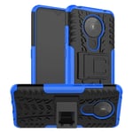 LiuShan Compatible with Nokia 5.3 Case,Shockproof Heavy Duty Combo Hybrid Rugged Dual Layer Grip Protection Cover with Kickstand For Nokia 5.3 (2020) Smartphone (Not fit Nokia 5.2),Blue