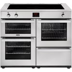 Belling Cookcentre 110Ei Professional 110cm Electric Range Cooker with Induction Hob - Stainless steel