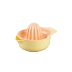 Fackelmann 17041 Presse agrumes manuel, presse citron, presse agrume, extracteur de jus manuel, presse citron manuel, presse fruit, Plastique, Jaune, Orange, 14,2 x 10,9 x 9 cm