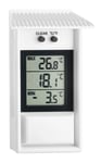 TFA Dostmann thermomètre numérique Maxima-Minima, 30.1053, résistant aux intempéries, utilisable à l'intérieur ou à l'extérieur, blanc