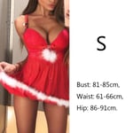 Sexy Lingerie Dress Red Christmas Babydoll S