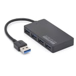USB 3.0 HUB High Speed med 4 USB porte til MacBook/Laptop/PC - Sort