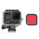 GoPro Hero 8 Black waterproof case with diving lens filter