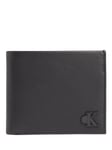 Calvin Klein Logo Hardware Bi-Fold Leather Wallet, Black