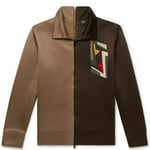 Fendi Logo Iconic 2 IN1 Bomber Track Jacket College Blouson Sweater Jacket L