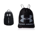 Under Armour Unisex UA Hustle Sport Backpack, Easy to Wear Water Resistant Backpack & Unisex UA Ozsee Sackpack, Drawstring Bag