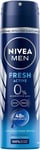 NIVEA MEN Fresh Active Deodorant Spray (150 Ml), Deodorant without Aluminium (AC