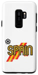 Coque pour Galaxy S9+ Ballon de football Euro rétro Espagne