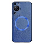 Huawei P60 Pro Plast Skal med Grov Textur - MagSafe-Kompatibel - Blå