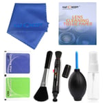 K&F Concept Professional Camera Cleaning Kit for DSLR Cameras Lens Canon Nikon Sony TV LCD Camcorder Phone Including Lens Cleaning Pen Cloth Brush Spray Tissue Paper Wipes Air Blower
