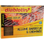 Diablotin - Allume Barbecue Cheminée en bois compressé - Boite de 24 allumeurs