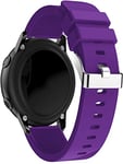Simpleas compatible with Amazfit GTR 42mm / GTS/Bip/Bip Lite Watch Strap, Soft Silicone Replacement Bands (20mm, Dark Purple)