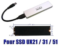 KALEA-INFORMATIQUE Boitier USB pour SSD d'Asus Zenbook UX21 UX31 UX51 Liaison USB 3.0 5G