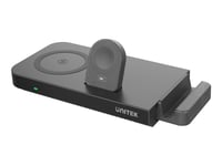 Unitek Magmighty Combo 5 - Trådlös Laddningsplatta - 5-In-1 + Växelströmsadapter - 2 Utdatakontakter (24 Pin Usb-C, Usb) - Svart
