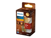 Philips Vintage - LED-glödlampa med filament - form: P45 - klar finish - E14 - 2.6 W (motsvarande 15 W) - flamljus - 1800 K - guld