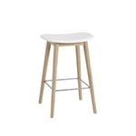 Muuto Fiber counter stool barpall 65 cm White-oak