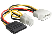 DELOCK – Cable Power Molex 4 pin male > SATA 15 female + P4 (60127)